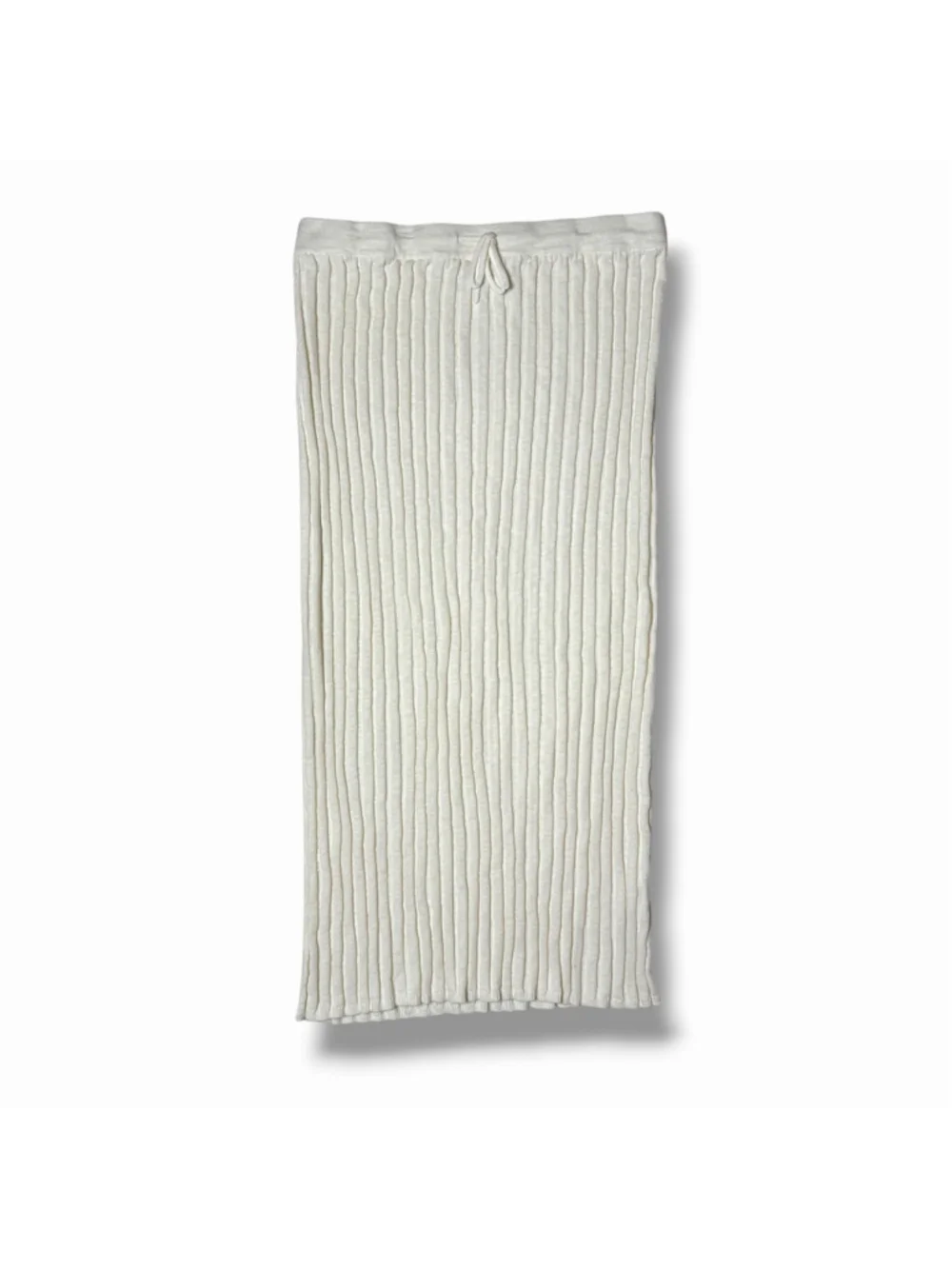 FREE PEOPLE Beach Ivory Veda Ribbed Rib Knit Skirt Midi Maxi Skirt Large NWOT